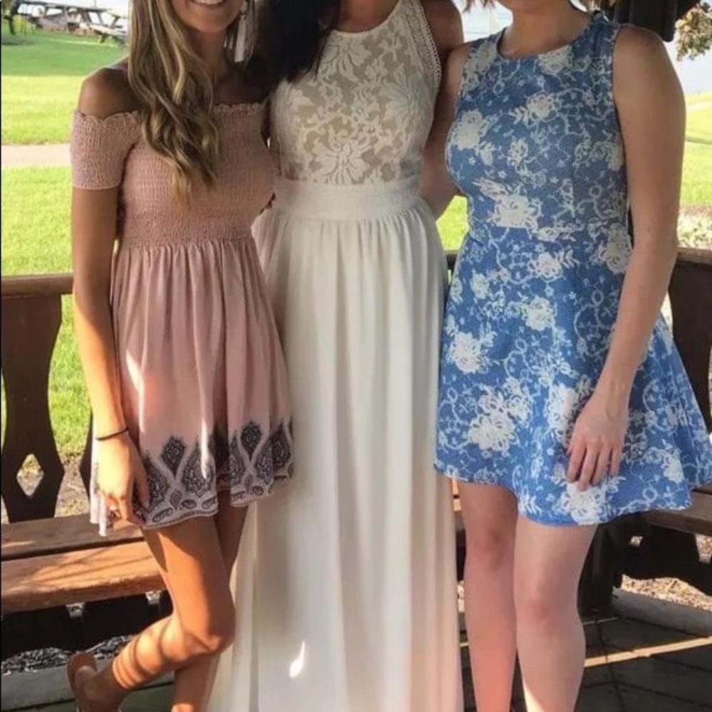 Forever and Always White Lace Maxi Dress - Picture 16 of 16